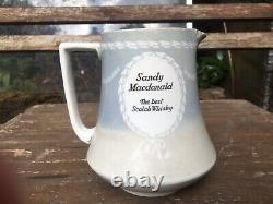 Sandy Macdonald Scotch Whisky Water Pub Jug early Shelley RARE