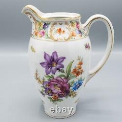 Schumann Empress Dresden Flowers Hot Water Jug Pitcher Coffee Pot MISSING Lid