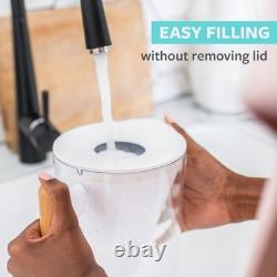 Shatterproof 10-Cup Water Filter Pitcher with Bamboo Handle