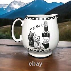 Shelley Black & White Buchanan's Scotch Whisky Advertising Water Pitcher Jug