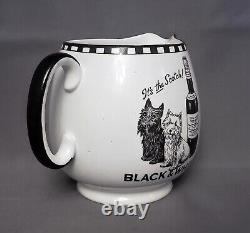 Shelley Black & White Buchanan's Scotch Whisky Advertising Water Pitcher Jug