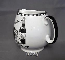 Shelley Black & White Buchanan's Scotch Whisky Advertising Water Pitcher Jug