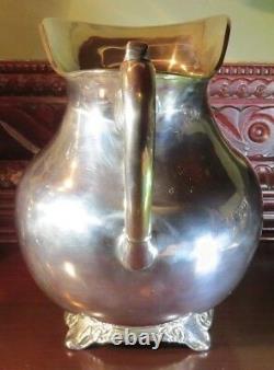 Silver Water Pitcher 850g Marked Liverpool Eagle 2 Sterling. 925 MBR Mexico DF