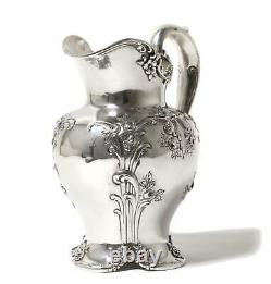 Small massive sterling silver water pitcher (jug). USA, Reed & Barton