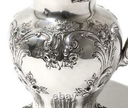Small massive sterling silver water pitcher (jug). USA, Reed & Barton