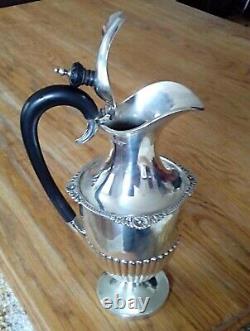 Solid Silver Claret Jug Ewer Water, Walker Hall Sheffield 1914