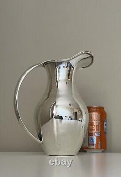 Solid Silver Claret Jug / Water Ewer C Zurita Modernist Design