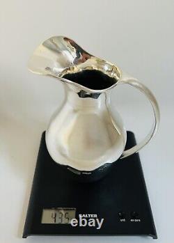 Solid Silver Claret Jug / Water Ewer C Zurita Modernist Design