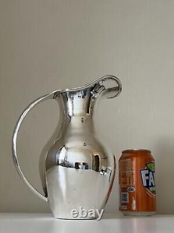 Solid Silver Claret Jug / Water Ewer C Zurita Modernist Design