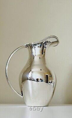 Solid Silver Claret Jug / Water Ewer C Zurita Modernist Design