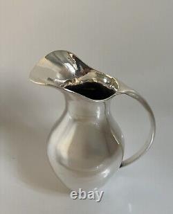 Solid Silver Claret Jug / Water Ewer C Zurita Modernist Design