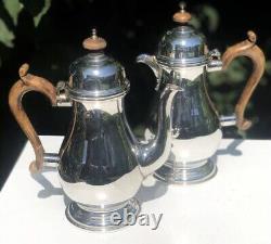 Solid Sterling Silver Hallmarked Luxury Tea Coffee Pot And Water Jug Pitcher Set