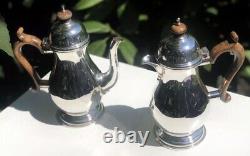 Solid Sterling Silver Hallmarked Luxury Tea Coffee Pot And Water Jug Pitcher Set