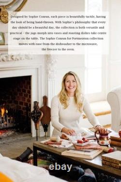 Sophie Conran 28 oz Medium Porcelain Pitcher Elegant Jug for Serving Water