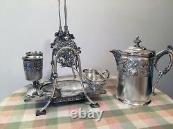 Spectacular Tilting Water Pitcher Rogers Smith, Quadruple Silver Plate
