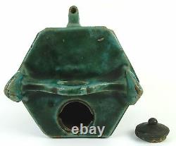 Splendid Antique 18thC Chinese Green Glazed Ceramic Water Pot Jug Pitcher