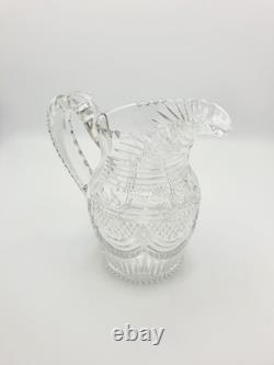 Splendid Antique Georgian Cut Glass Water Jug English 1820 Pitcher Décor