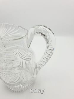 Splendid Antique Georgian Cut Glass Water Jug English 1820 Pitcher Décor