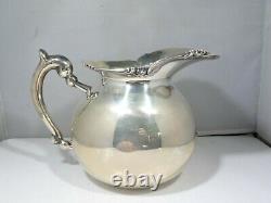 Squat Camusso Sterling Silver Water Pitcher 13.09 Troy Ounces