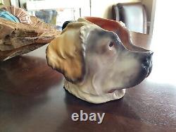 St. Bernard Dog Water Pitcher? Royal Bayreuth? Excellent Condition 9 Inch