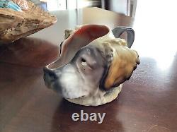 St. Bernard Dog Water Pitcher? Royal Bayreuth? Excellent Condition 9 Inch