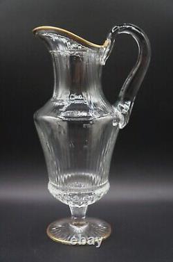 St Louis Apollo Gold Water Jug France Crystal