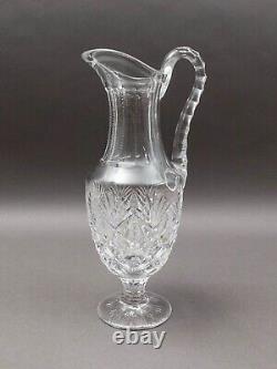 St. Louis France Florence Cut Crystal Water Jug Pitcher Beverage Holder 13 1/4