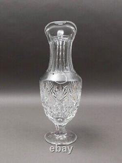 St. Louis France Florence Cut Crystal Water Jug Pitcher Beverage Holder 13 1/4