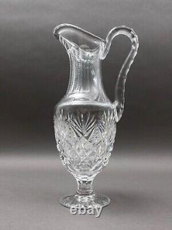 St. Louis France Florence Cut Crystal Water Jug Pitcher Beverage Holder 13 1/4