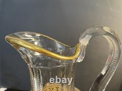 St. Louis Thistle 24k Gold Water Wine Pitcher/Jug PERFECT! Retail $1,860