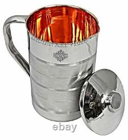 Steel Copper Jug Pitcher Serving Water Home Hotel Restaurant Tableware 2000 ML