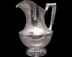 Sterling Silver Water Pitcher / Ewer in Arts & Crafts Design