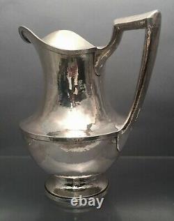 Sterling Silver Water Pitcher / Ewer in Arts & Crafts Design