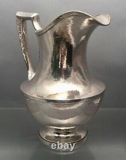 Sterling Silver Water Pitcher / Ewer in Arts & Crafts Design