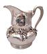 Sterling Silver Water Pitcher By Woodside With Dimensional Flowers