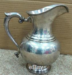 Sterling silver water pitcher 906.5 grams ELLMORE SILVER CO. VINTAGE