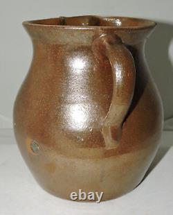 Stoneware PITCHER, JUG, Incised- J Brown, South Alabama, Early 1900, 8t
