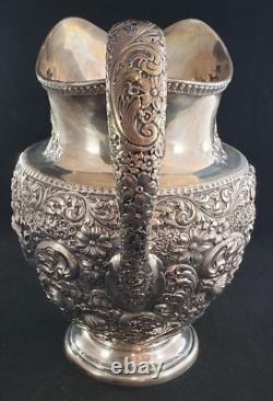 Stunning Huge Gorham Sterling Water Pitcher In Great Shape