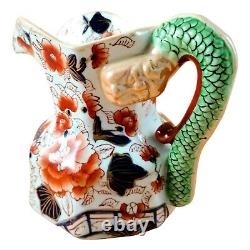 Stunning Large Pitcher, Hydra Jug, Water Serving, Ironstone Jug, Serpent Handle