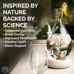 Swirl Structured Water Carafe Innovative Vortex Technology Handblown Pitcher