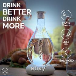 Swirl Structured Water Carafe Innovative Vortex Technology Handblown Pitcher