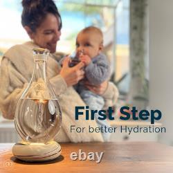 Swirl Structured Water Carafe Innovative Vortex Technology Handblown Pitcher