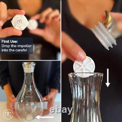 Swirl Structured Water Carafe Innovative Vortex Technology Handblown Pitcher