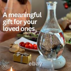 Swirl Structured Water Carafe Innovative Vortex Technology Handblown Pitcher