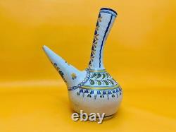 Talavera Spanish Ceramic Botijo Jug Hand Painted Vintage Water Pitcher 31cm