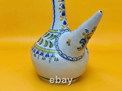 Talavera Spanish Ceramic Botijo Jug Hand Painted Vintage Water Pitcher 31cm