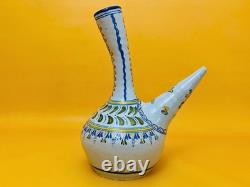 Talavera Spanish Ceramic Botijo Jug Hand Painted Vintage Water Pitcher 31cm