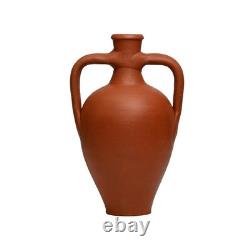 Terracotta Double Handled Amphora Water Jug, Clay Pitcher, Wine Carafe, Home Terracotta Double Handled Amphora Water Jug, Clay Pitcher, Wine Carafe, Home