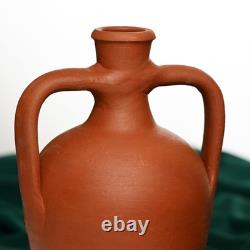 Terracotta Double Handled Amphora Water Jug, Clay Pitcher, Wine Carafe, Home Terracotta Double Handled Amphora Water Jug, Clay Pitcher, Wine Carafe, Home