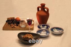 Terracotta Double Handled Amphora Water Jug, Clay Pitcher, Wine Carafe, Home Terracotta Double Handled Amphora Water Jug, Clay Pitcher, Wine Carafe, Home